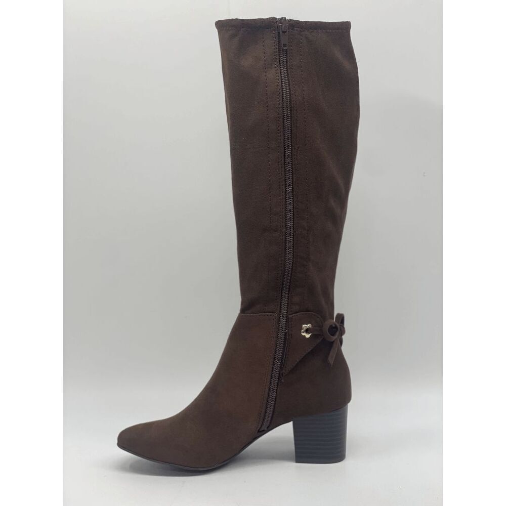 Charter Club Women's Jaccque Tall Stretch Boots - Chocolate 9M
